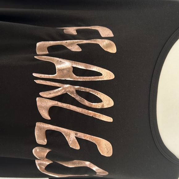 Free Kisses Plus Fearless Black and Metallic T-Shirt Sz 2X - Picture 2 of 10